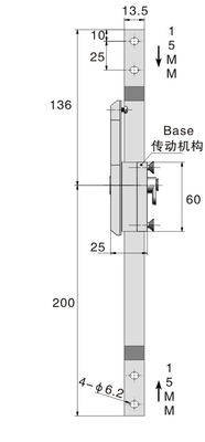 Matte Base Garage Door Handle Lock Zinc Alloy Customized Silver Color